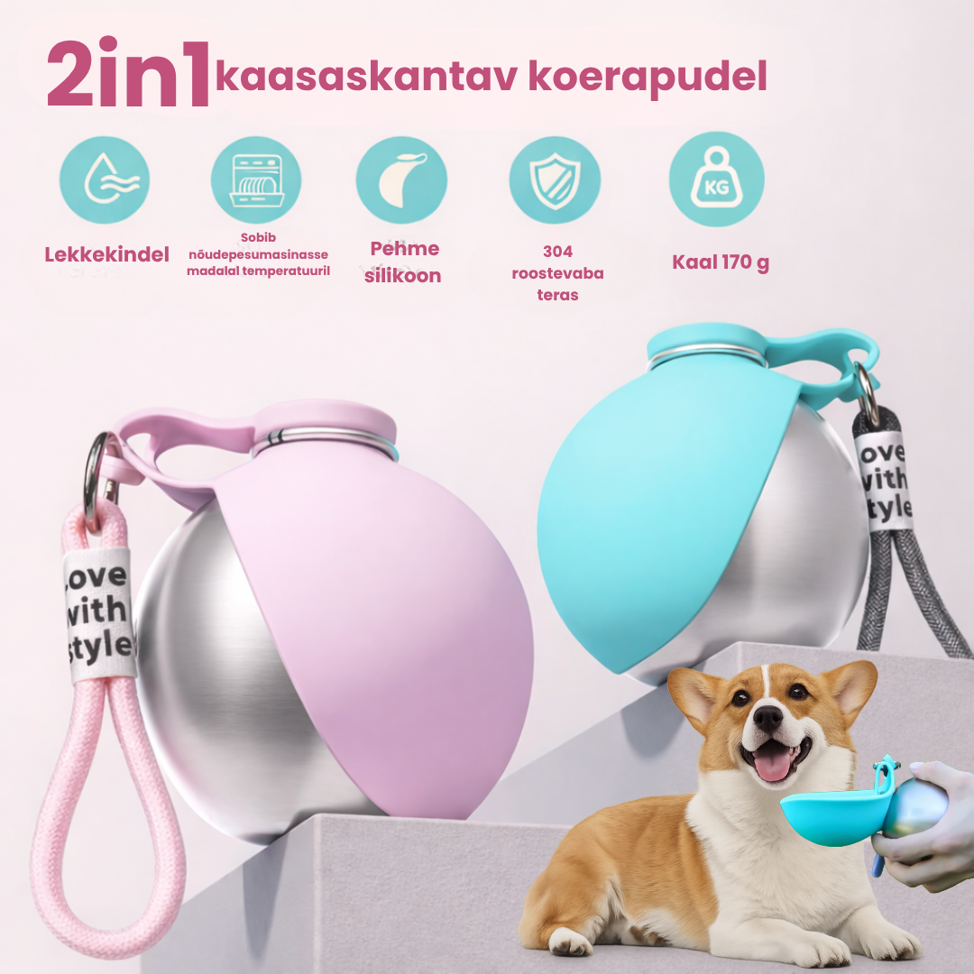 Roostevabast terastest joogipudel koertele